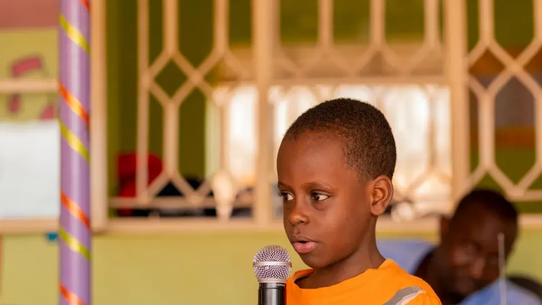 Aine talking about a watermelon