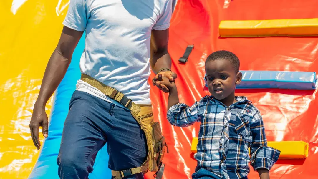 Jumping in the castle