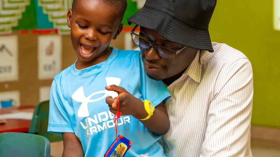 Reuel reading for his dad